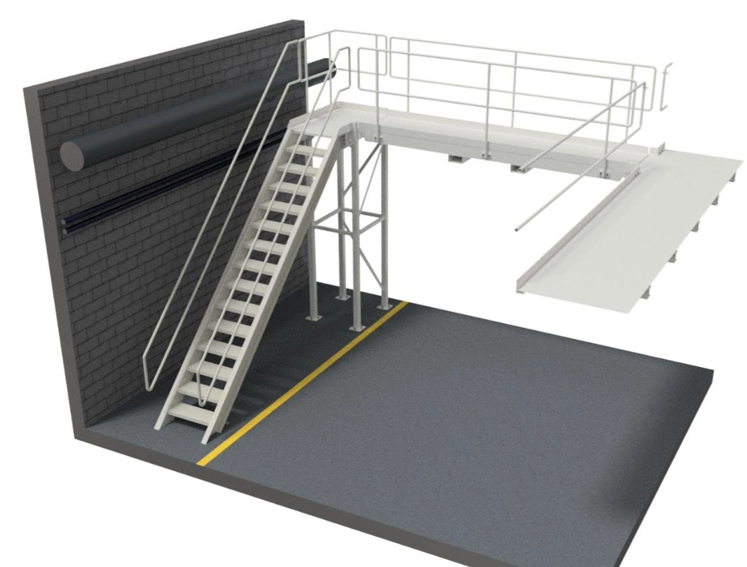 Bordes met Trap - 3D ontwerp