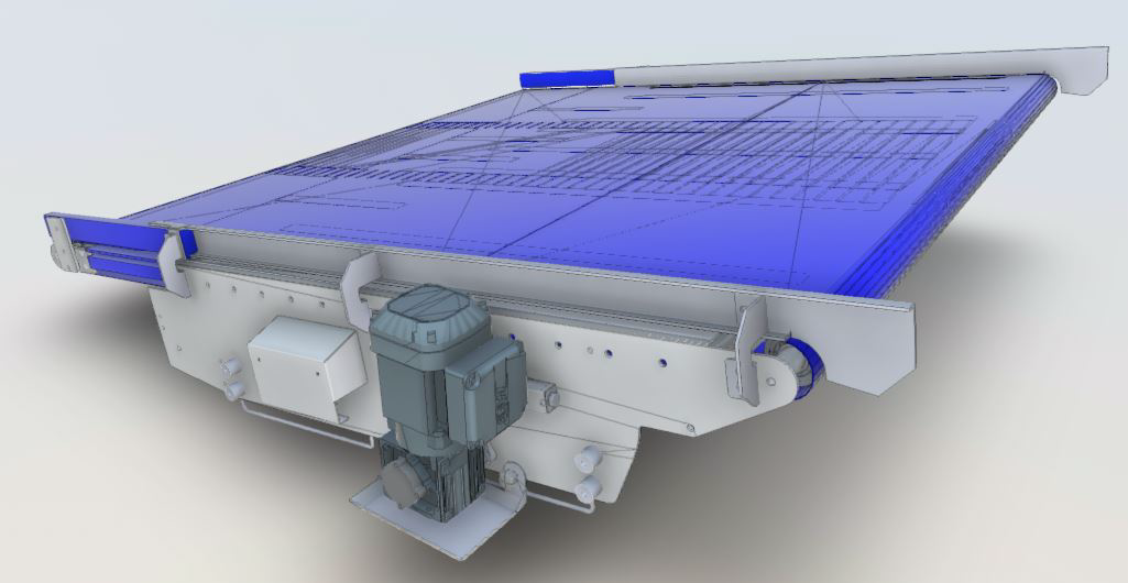 Voedingsgekeurde band met mesovergang - 3D ontwerp