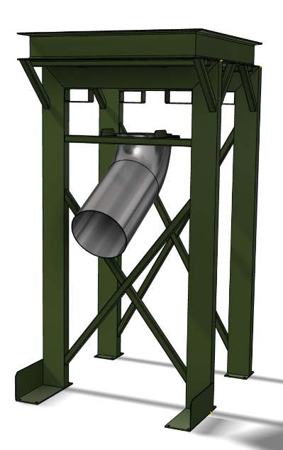 Lossen van big bags - 3D ontwerp