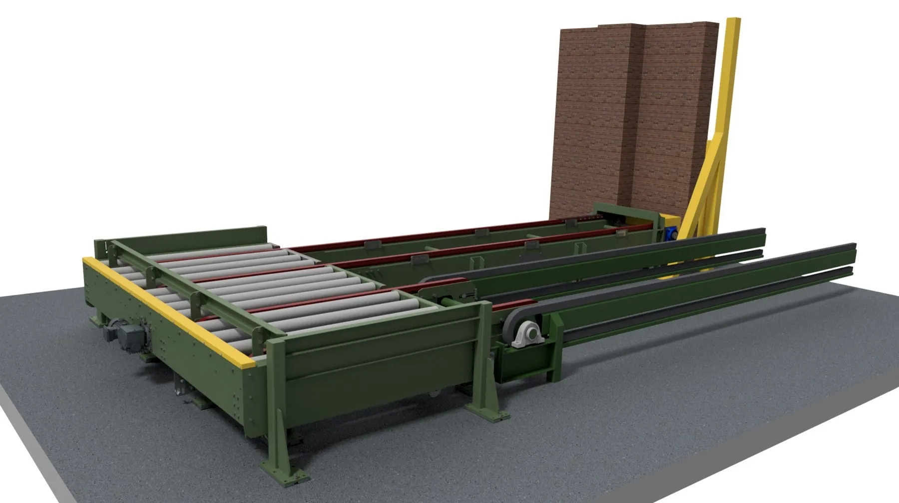 Kettingtransport met Hoekovergang - 3D ontwerp