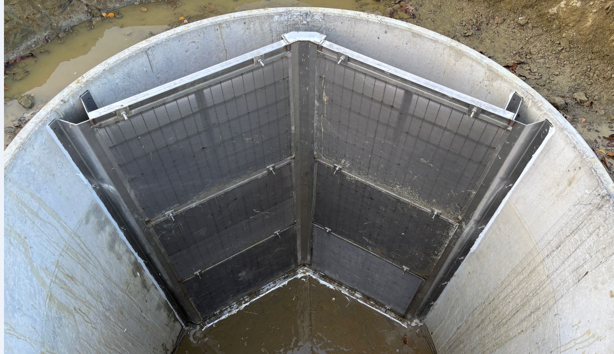 Korrelafscheider in prefabput - Realisatie