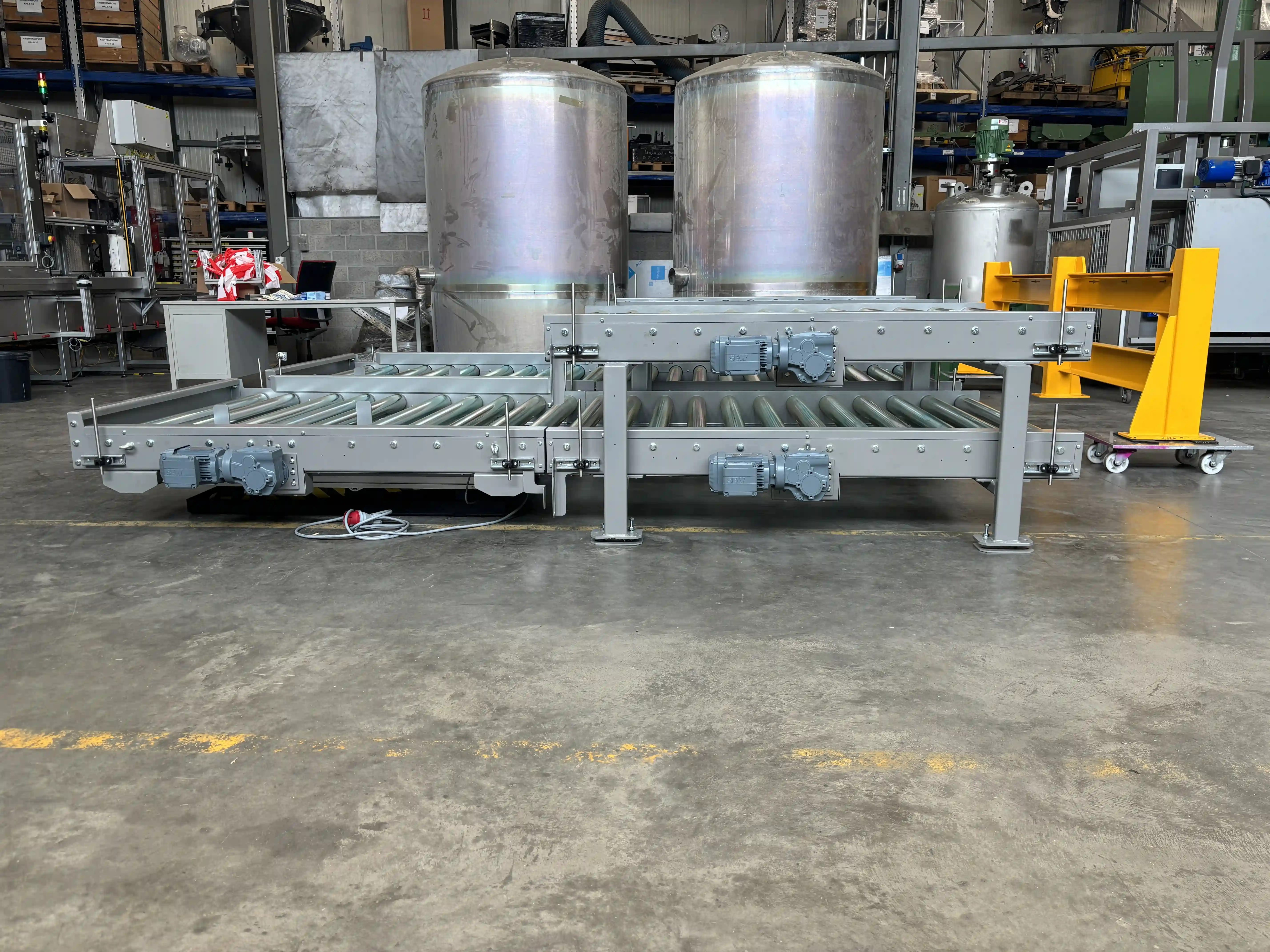 Rollenbaan Systeem voor Pallets - Realisatie
