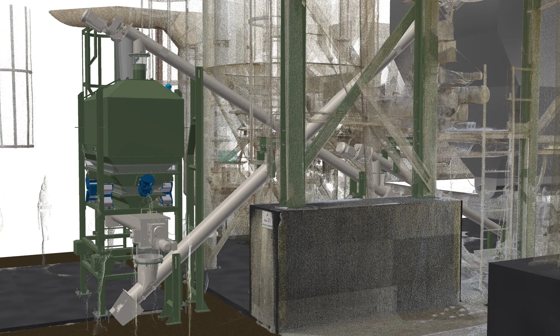 Schroeven Weegbunker - 3D ontwerp