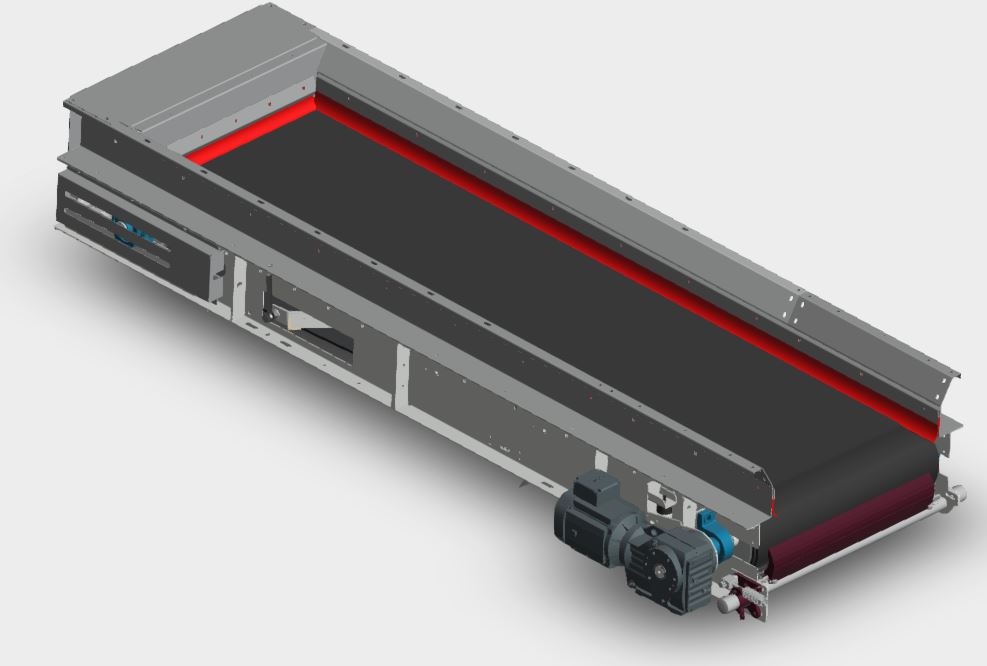 Transportband met Aandrijving - 3D ontwerp