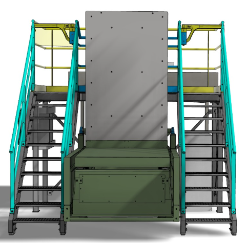 Zakkenkantelaar met bordes - 3D ontwerp