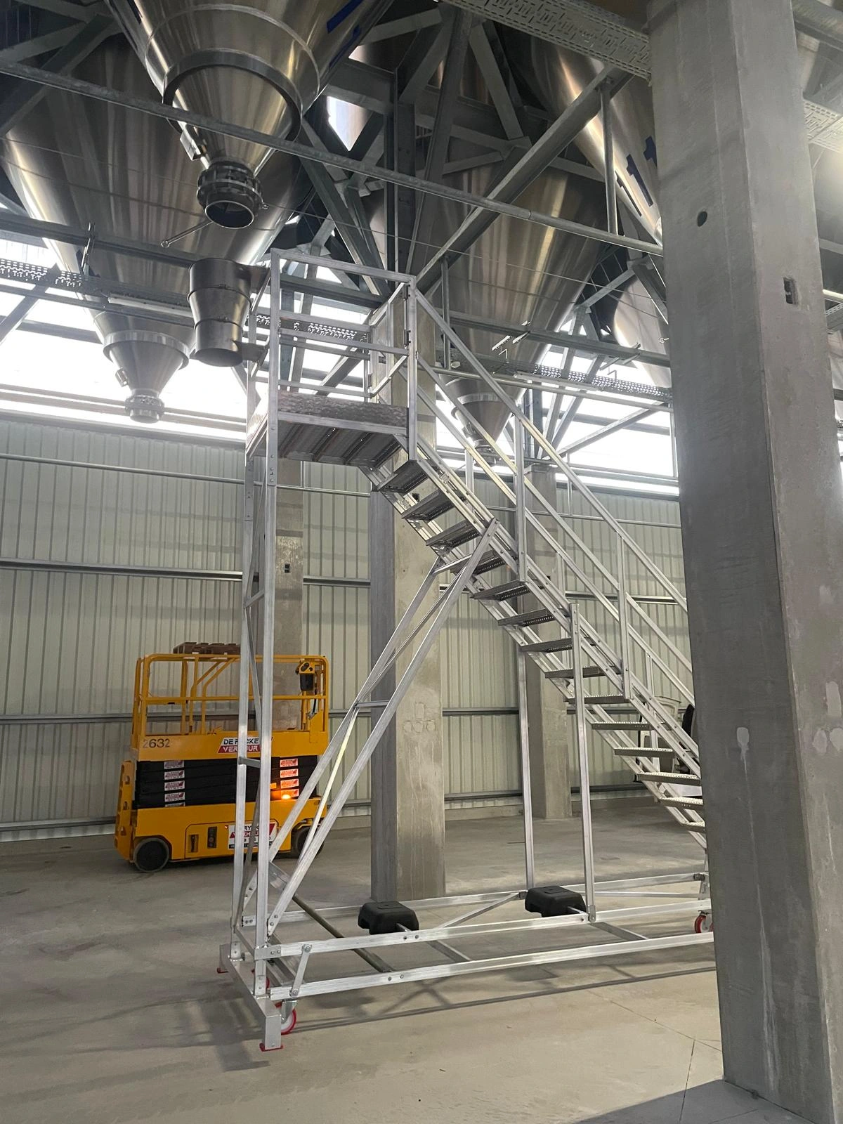 Spoeltrap constructie