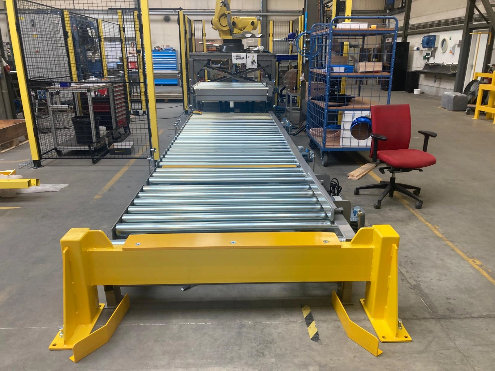 Rollenbaan in productieomgeving